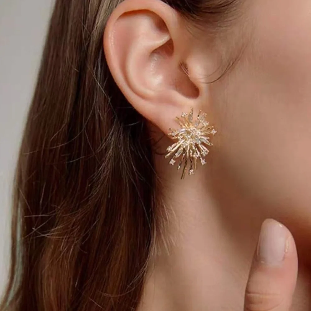 💥 FIREWORKS pattern 14K Gold plated Earrin…
